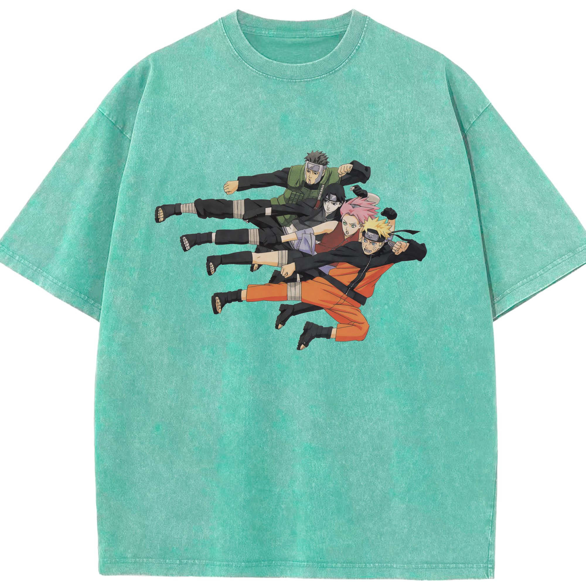 （画像用） NARUTO -ナルト- うずまき ナルト Uzumaki Naruto 綿100% ヴィンテージ風 半袖Tシャツ（フロントプリント）